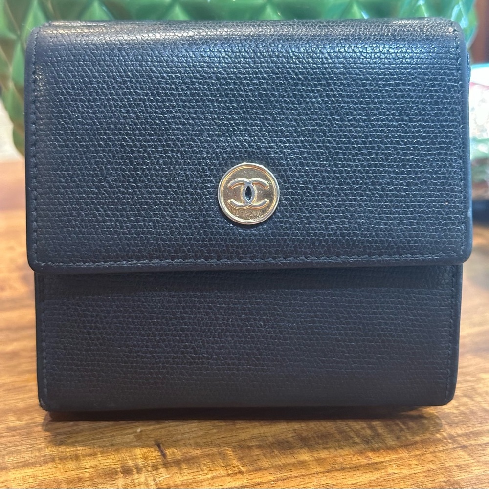Chanel Coco Button Trifold Wallet